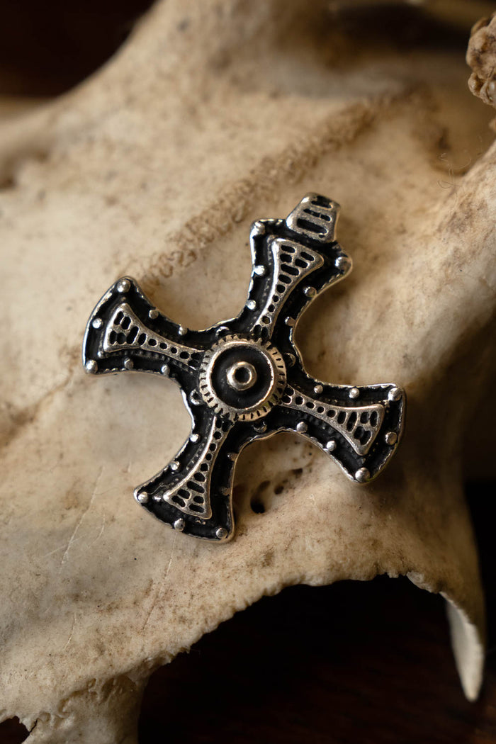 Cuthbert cross, silvered bronze