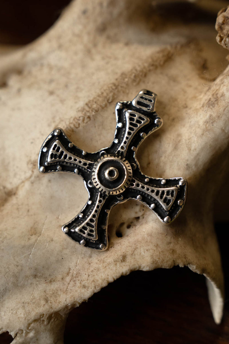 Cuthbert cross, silvered bronze