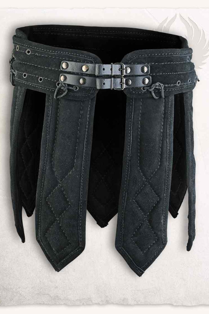 Leder wambuisrok Tenebra, zwart