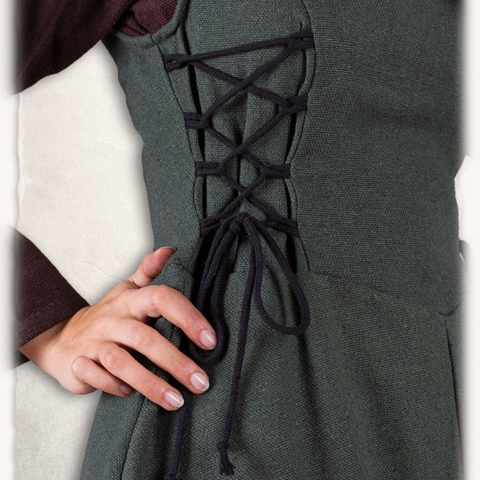 Średniowieczna surcot Uma, zielona