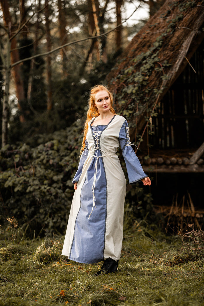Medieval dress Serena, blue