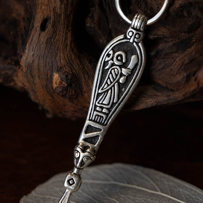Cuillère auriculaire viking de Birka, tombe 507, argentée