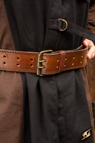 Cinto com anel, 120 cm, castanho