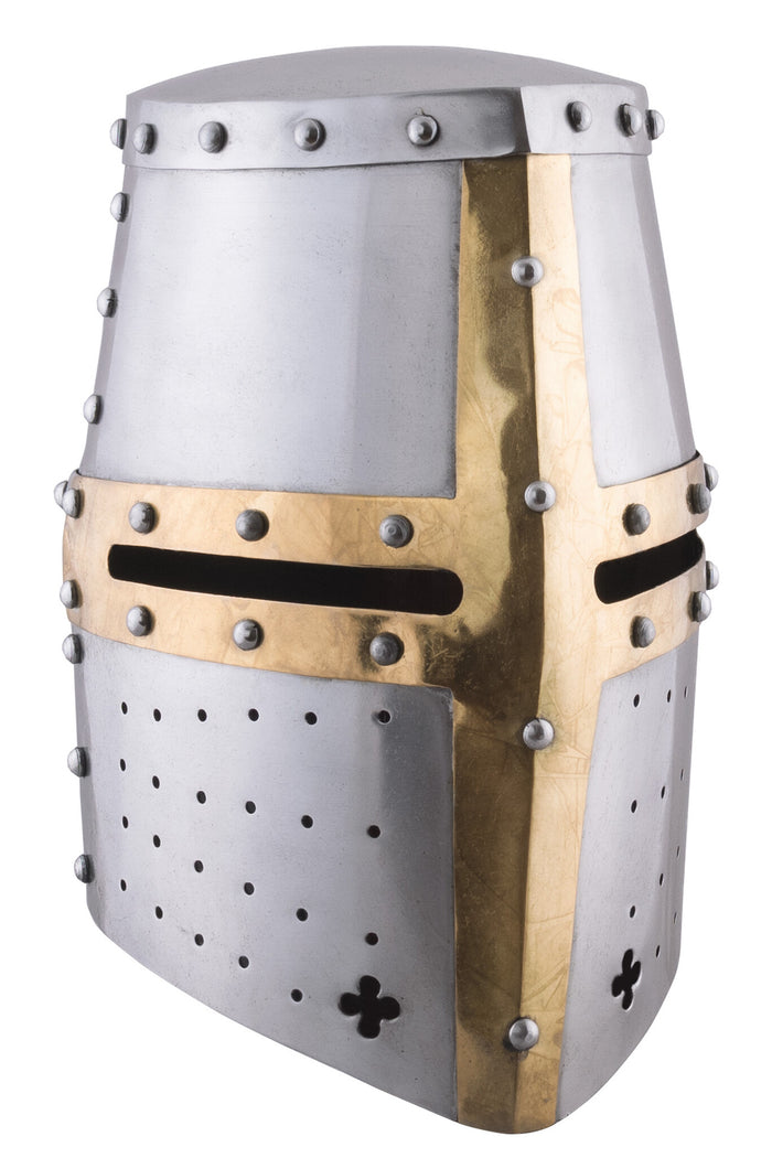 Helmet knight templar with brass cross, 1.6 mm