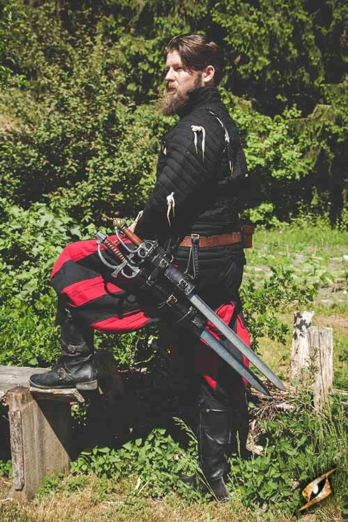 Double holder for LARP weapons, black