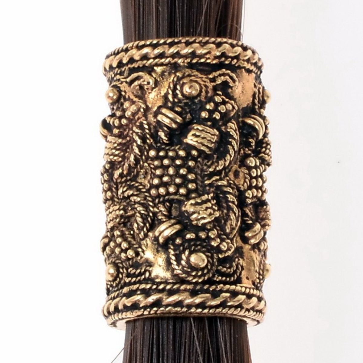 Viking baardkraal Rygge, verzilverd brons