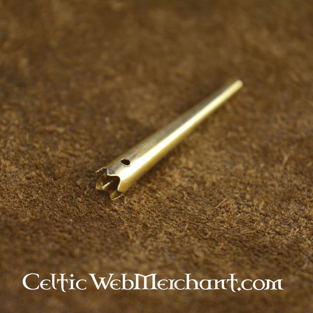 Brass short lace ends (set of 10)