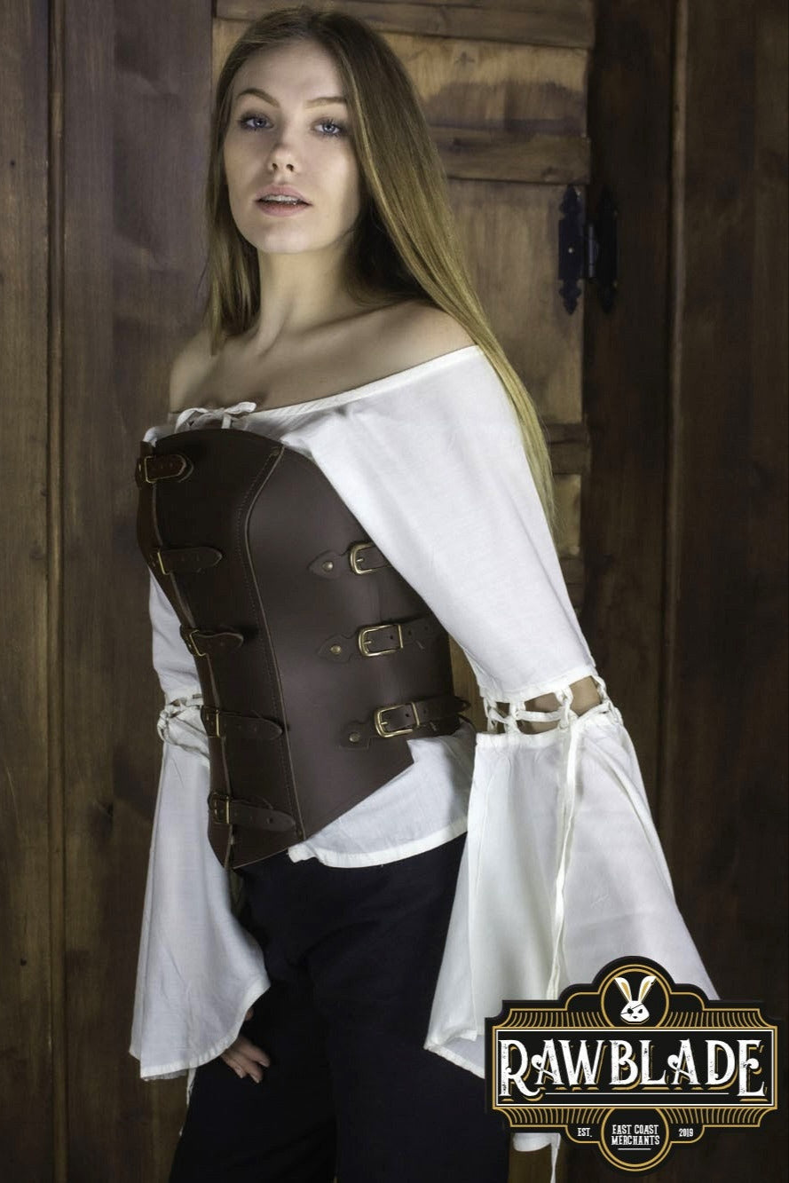 Grace korsett, lær, brun