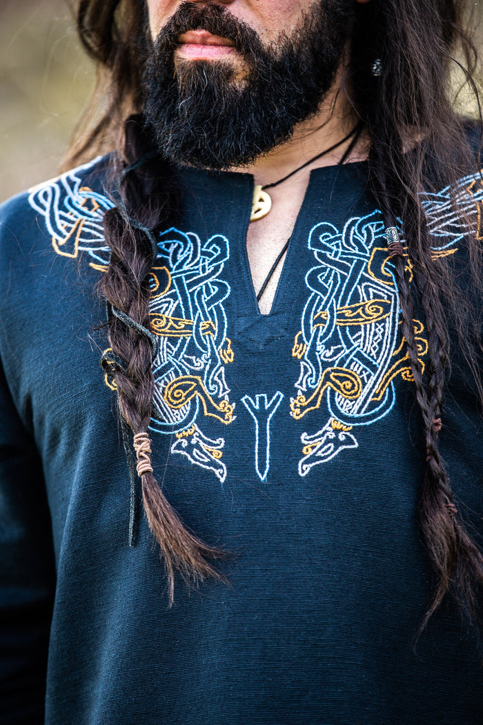 Tunique viking Snorri, noir