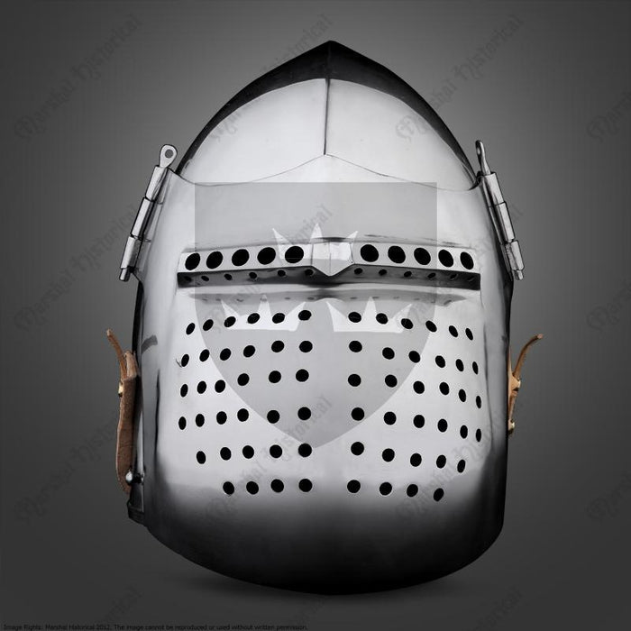 Bohurt bascinet 14e eeuw, 2 mm (battle-ready)