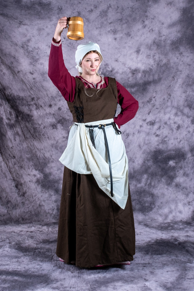 Medieval surcot Uma, brown