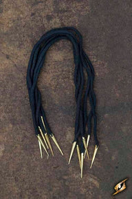 Snørebånd med aglets, sæt med 6, sort