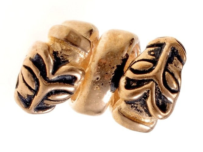 Skægperle med ulvehoved, bronze