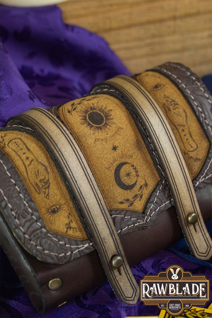 Set de tarot avec pochette, marron