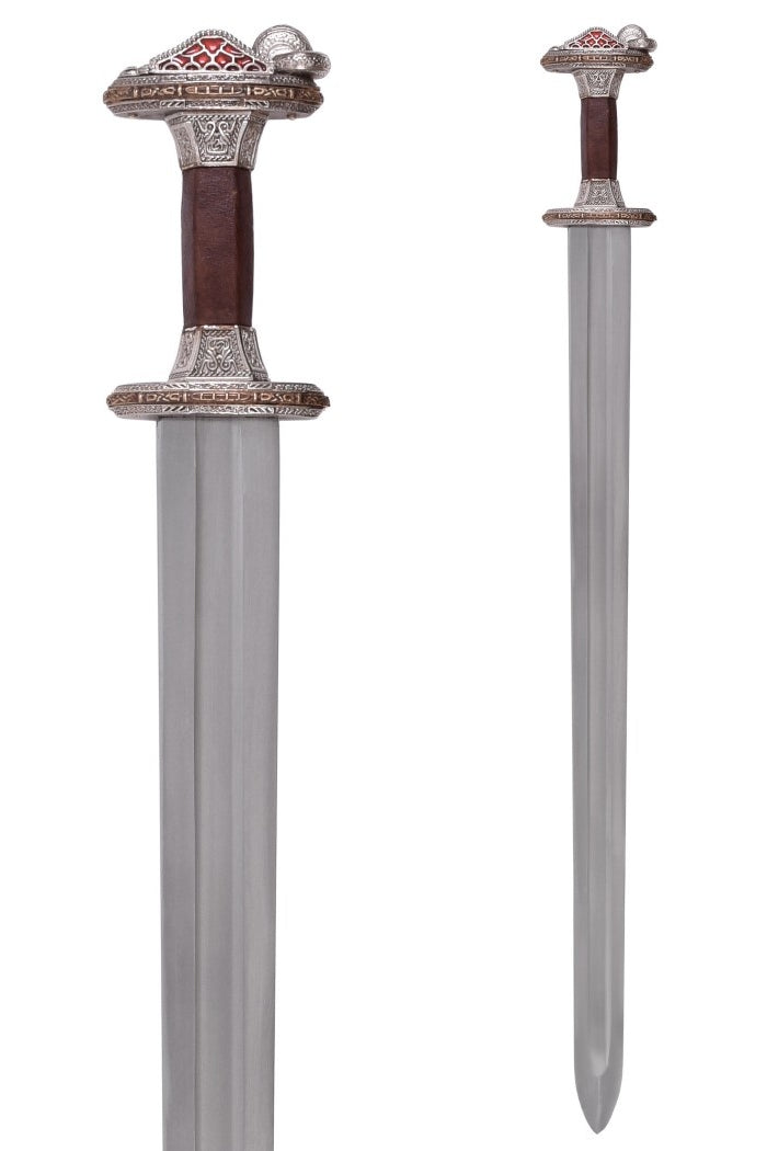 Vendel sword Uppsala 7th-8th century, tin-plated hilt, semi-sharp