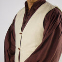 Waistcoat s knoflíky, přibližně 1770–1800, krémová