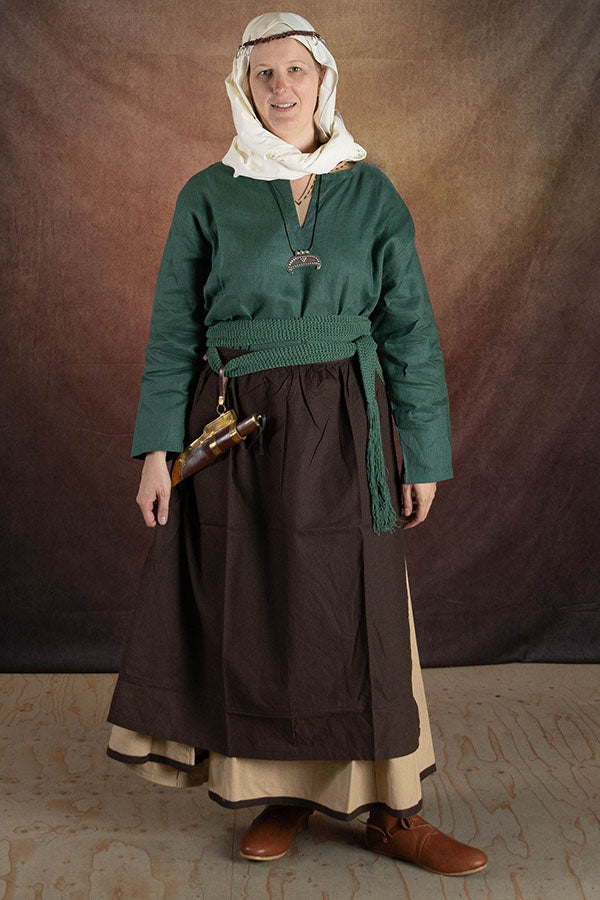 Fartuch Alianor, brązowy 