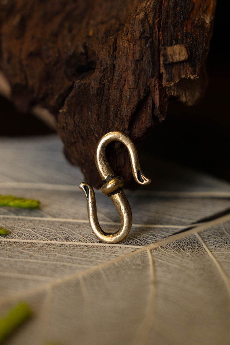 Gancho de joyería, 2 × 1 cm, bronce