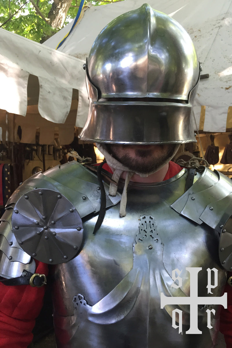 Gotische Pauldrons mit Besagews, 1,5 mm