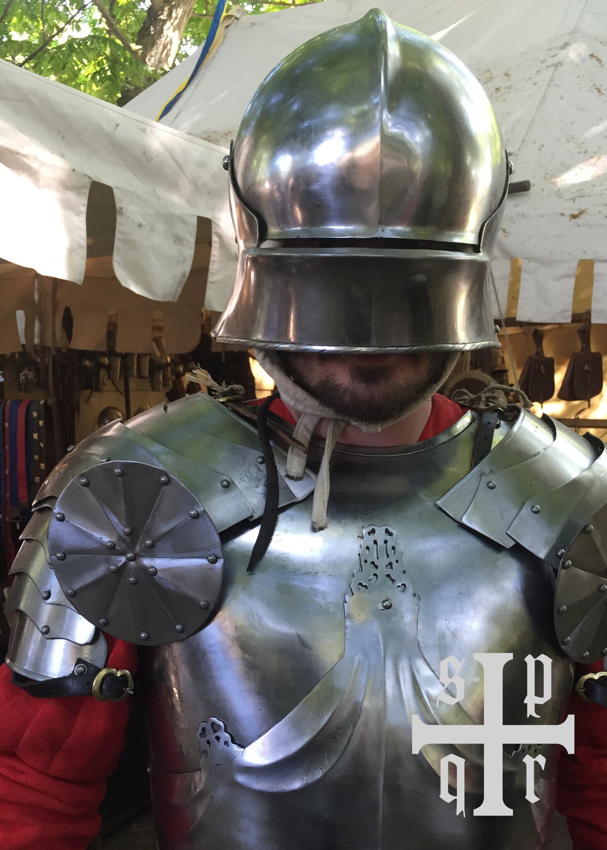 Gotiske pauldrons med besagews, 1,5 mm