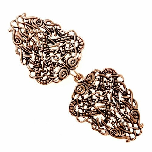 Irländskt mantelspänne, brons