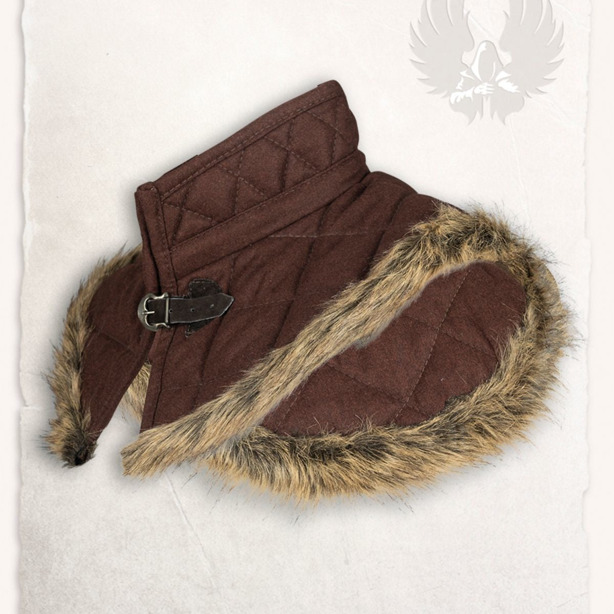 Colletto in gambeson Nimue, lana, marrone