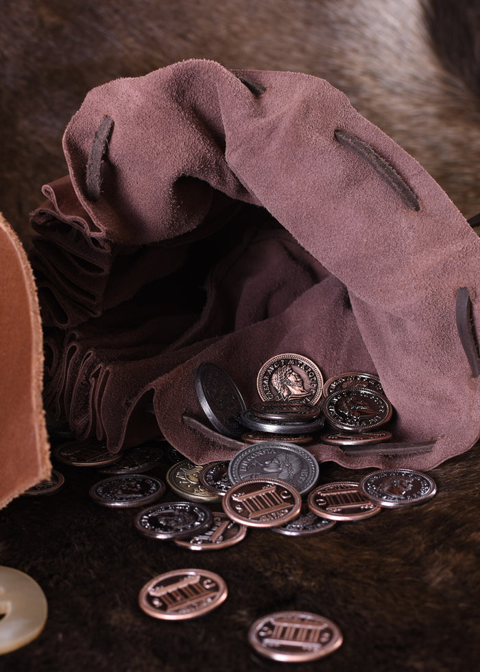Medieval money pouch Chester, red brown