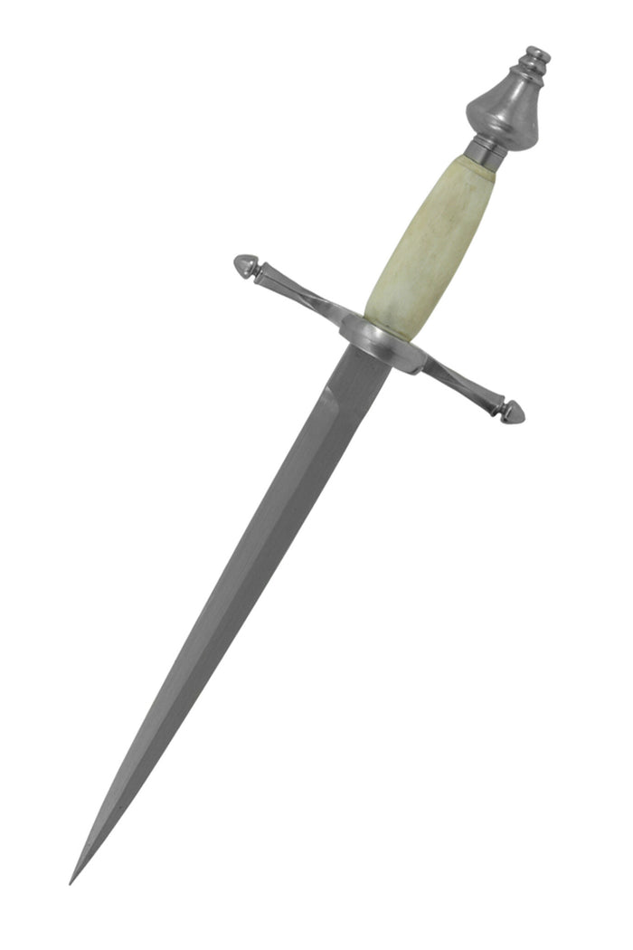 Main gauche com punho de osso, afiada