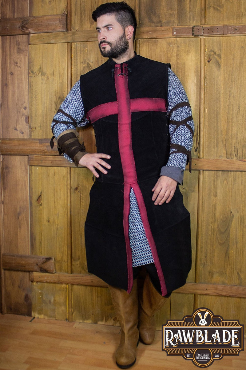 Tabardo cruzado – negro/rojo