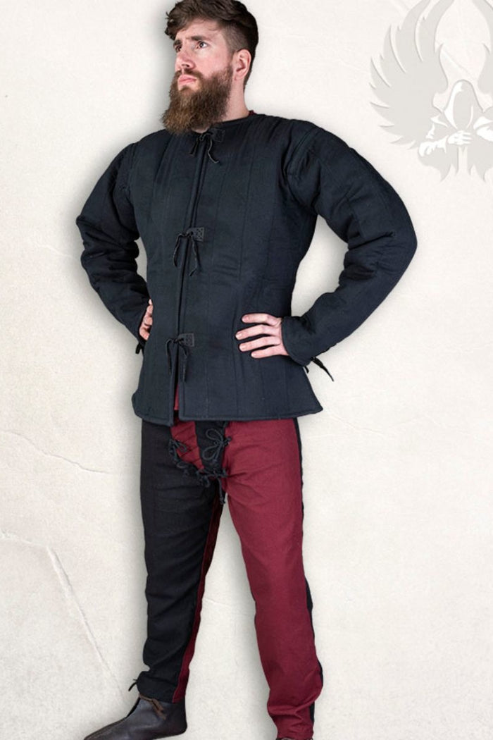 15th century arming doublet Aulber, black