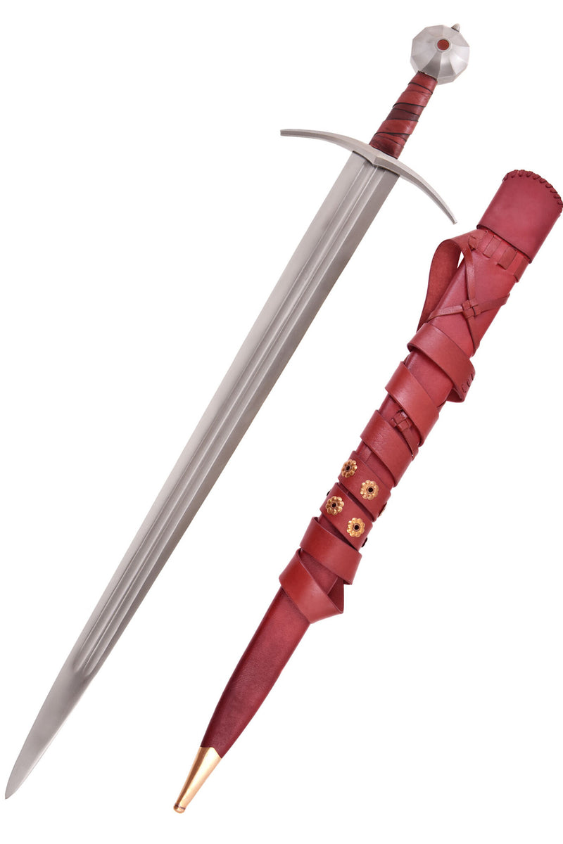 Gammelt Jern svärd med skida, 1200-tal, semi skarp