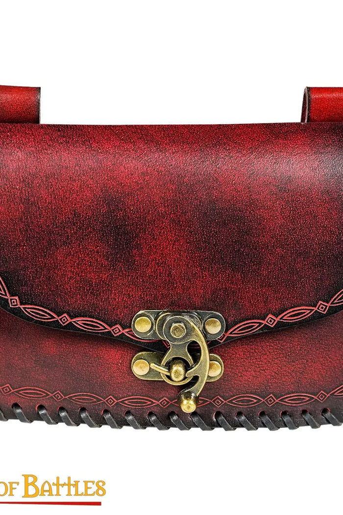 Sorcerer leather bag, red