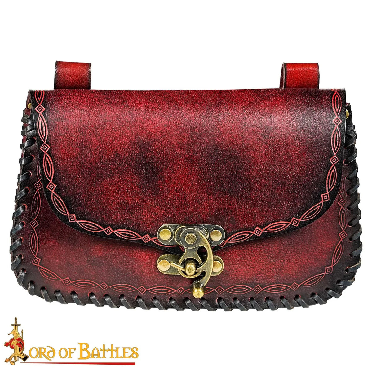 Sorcerer leather bag, red