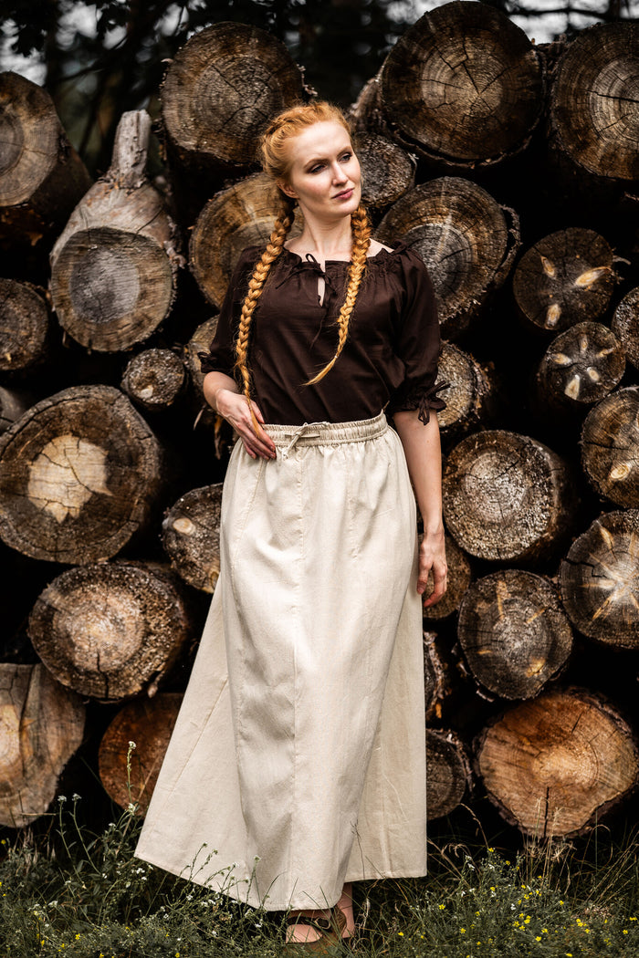 Baroque blouse Julia, bruin