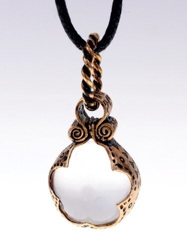 Viking völva Bergkristall-amulett Gotland, M, brons