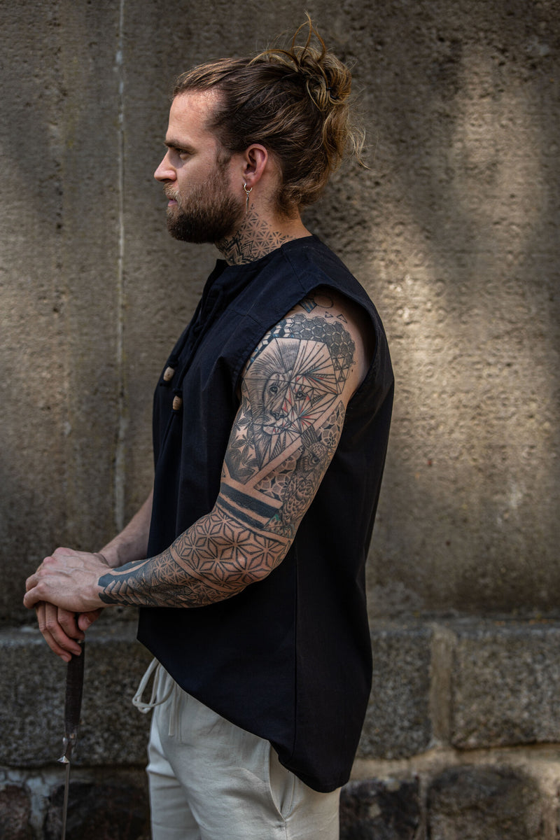 Camicia pirata Jean, nera