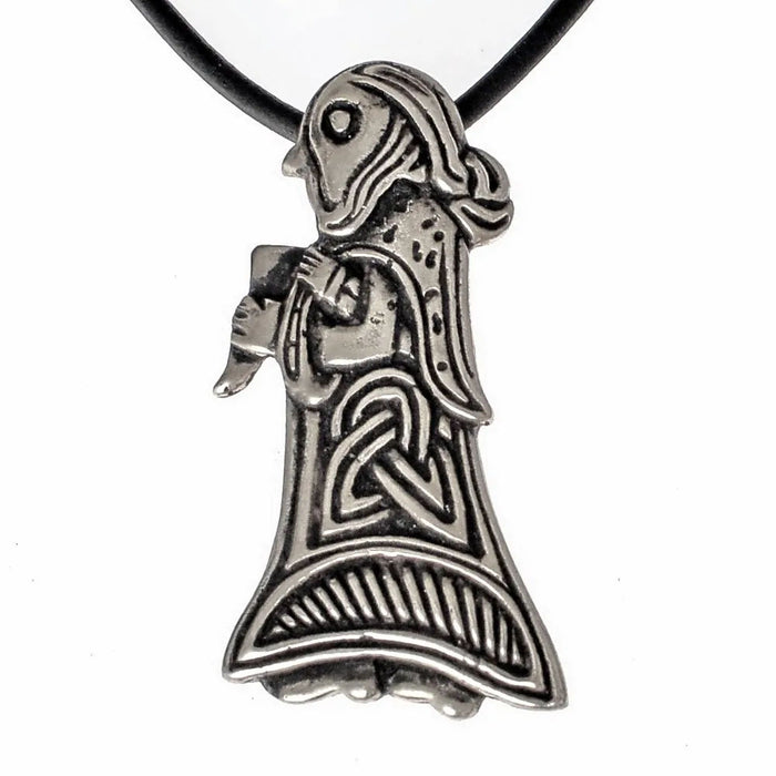 Valkyrie amulet Denmark, silvered bronze