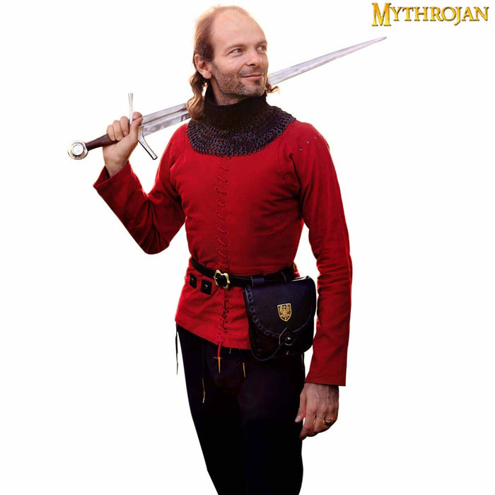 Arming doublet del siglo XV, rojo
