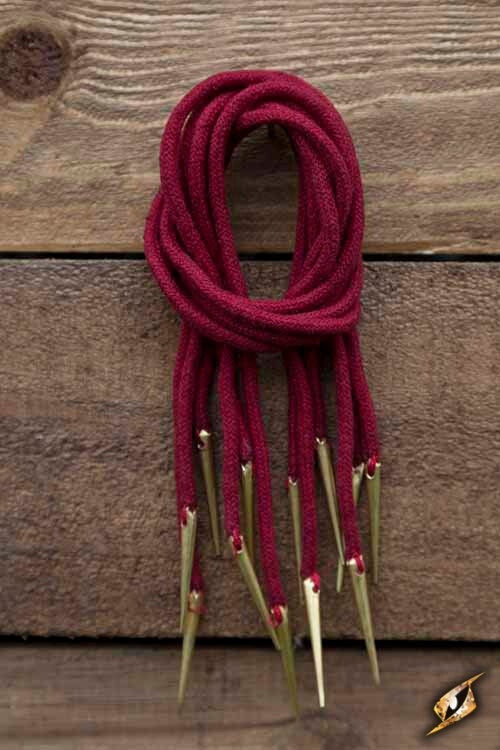 Schnürsenkel mit Aglets, Set mit 6 Stück, rot