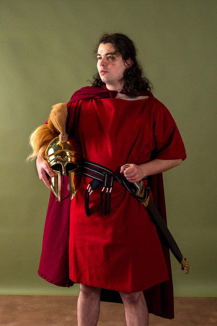 Middelalderlig kappe Karen, uldmix, rød