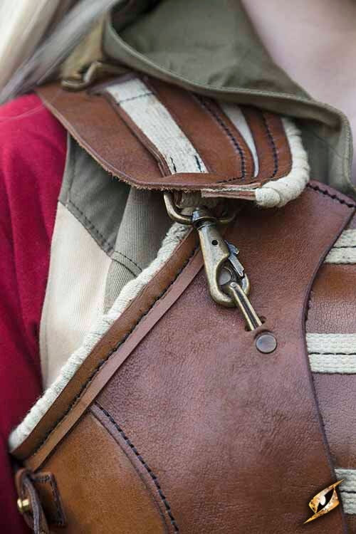 Armadura femenina Assassin, marrón/beige