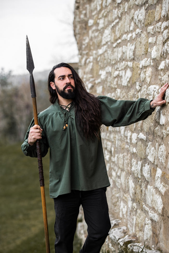 Chemise médiévale Friedrich, vert