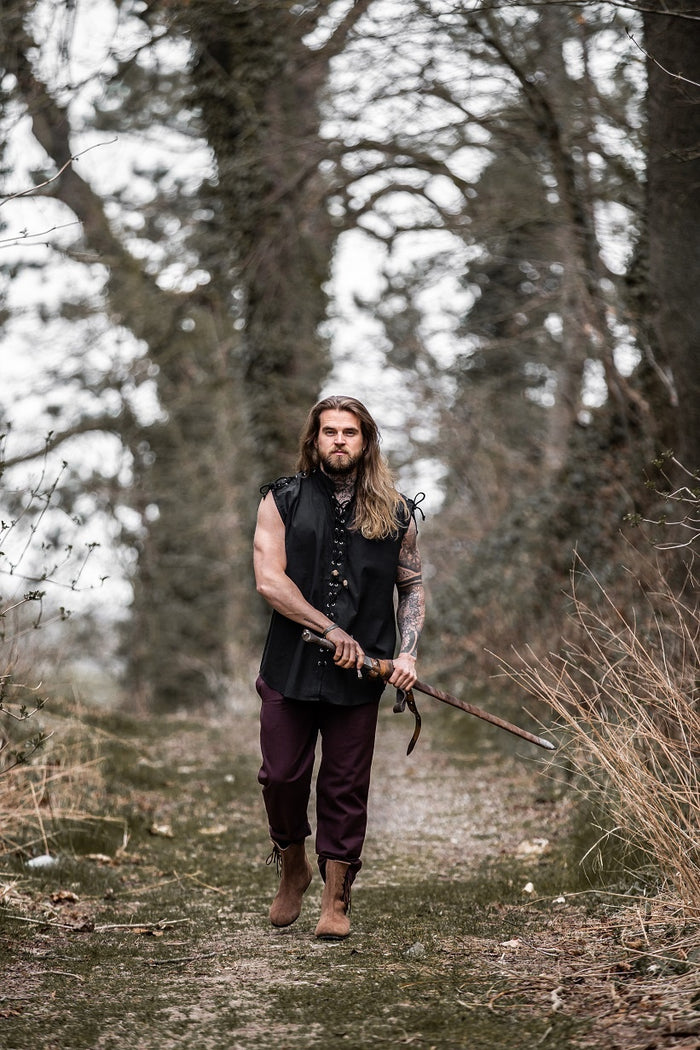 Ärmelloses Hemd Ott, schwarz