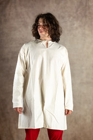 Medieval tunic Tungsten cotton cream