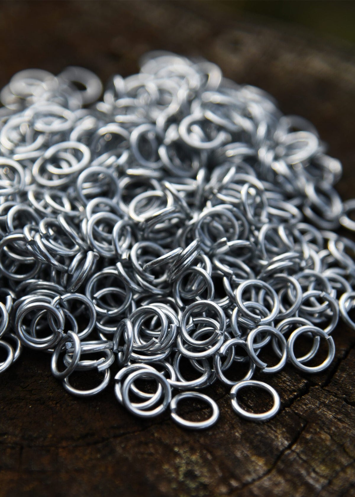 1 kg galvaniserede ringe til ringbrynje, uklinkede, 8 mm