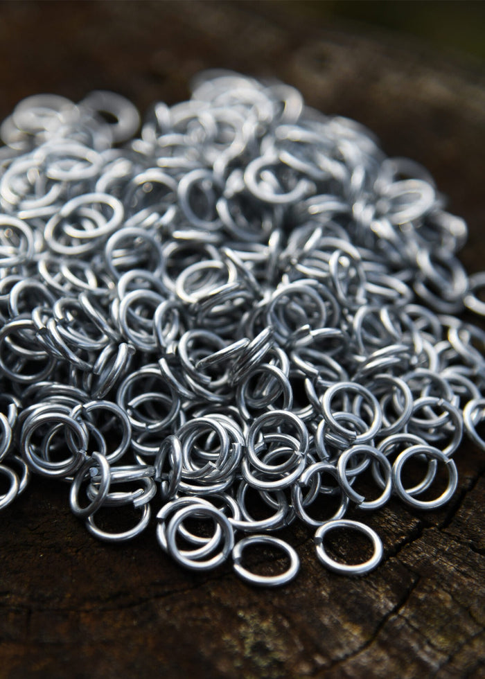 1 kg galvaniserede ringe til ringbrynje, uklinkede, 8 mm