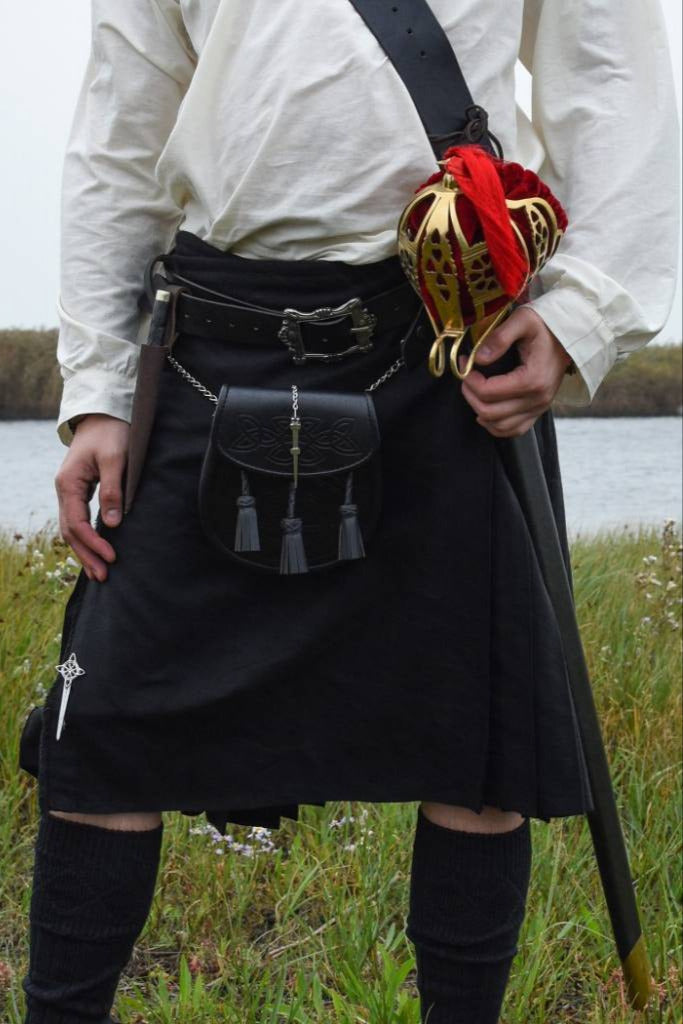Skotský kilt, černý