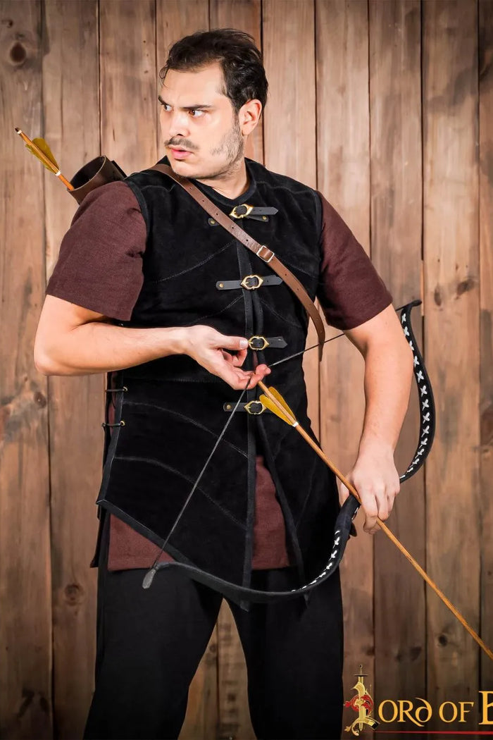 Jerkin en cuir Belon, noir