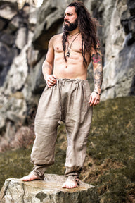 Linnen Vikingbroek Odin, grijs