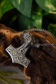 Skåne Thorshammer mit Kette, Zinn